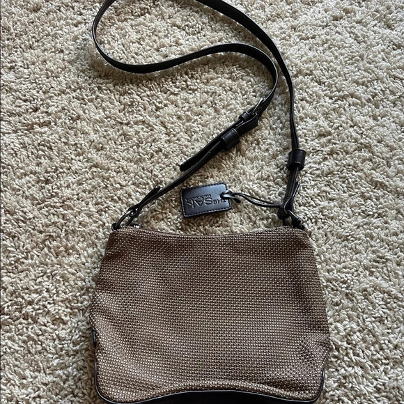 The Sak Purse Shoulder Bag Brown Woven Zip Top Crossbody Elliot Lucca - Picture 2 of 4